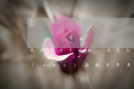 光大信用卡逾期1次怎么辦(光大信用卡4萬(wàn)逾期半年多)