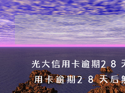 光大信用卡逾期28天后無力償還-光大信用卡逾期28天后無力償還怎么辦