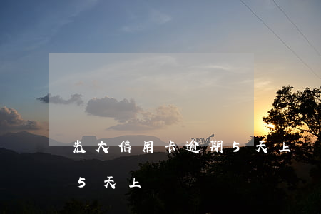光大信用卡逾期5天上癥嗎(光大信用卡逾期5天上癥嗎)