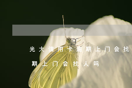 光大信用卡逾期上门会找人吗(光大信用卡逾期上门会找人吗)
