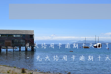 光大信用卡逾期十天還了以后征信有影響么-光大信用卡逾期十天還了以后征信有影響么