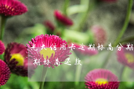 光大信用卡逾期协商分期案例分析-光大逾期协商还款