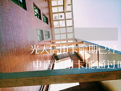 光大信用卡逾期已经上门了(有逾期光大银行申请信用卡能通过吗)