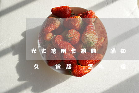 光大信用卡逾期會通知嗎(光大信用卡逾期多久會被起訴怎么處理)