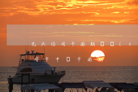 光大信用卡逾期狀態(tài)異常(光大信用卡中級卡逾期)