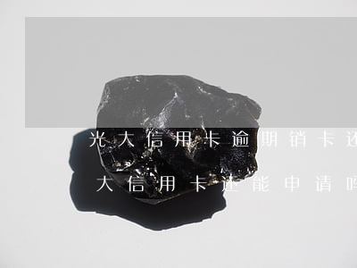 光大信用卡逾期销卡还能恢复吗-注销过光大信用卡还能申请吗?