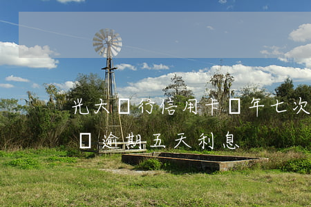光大銀行信用卡兩年七次逾期(光大信用卡7萬逾期五天利息)