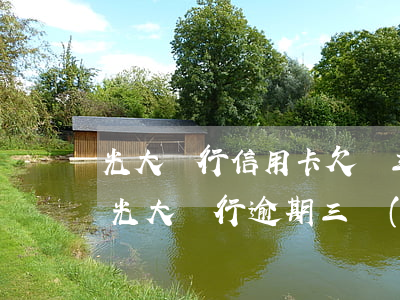 光大銀行信用卡欠兩三萬(wàn)逾期了(光大銀行逾期三個(gè)月沒(méi)有還,今天還了2000)