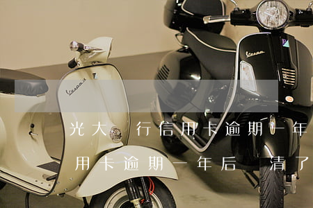 光大銀行信用卡逾期一年后還清(光大銀行信用卡逾期一年后還清了)