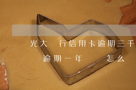 光大銀行信用卡逾期三千多(欠光大信用卡3萬逾期一年沒還怎么辦)