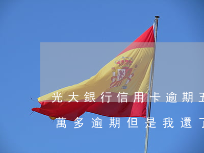 光大銀行信用卡逾期五萬(光大信用卡欠款一萬多逾期但是我還了500)