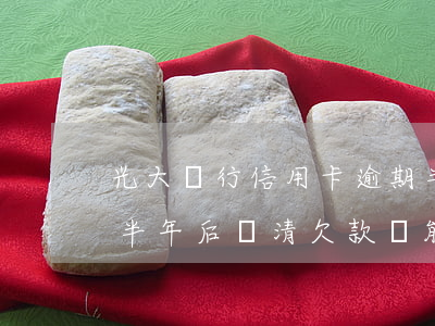 光大銀行信用卡逾期半年還清(光大銀行逾期半年后,還清欠款還能使用么)