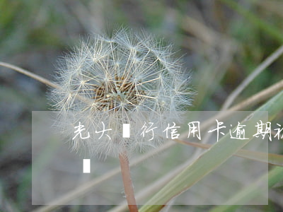 光大銀行信用卡逾期被催債(光大銀行催款威脅)
