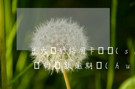 光大銀行信用卡長時(shí)間逾期(光大銀行貸款逾期,會(huì)影響光大信用卡嗎)