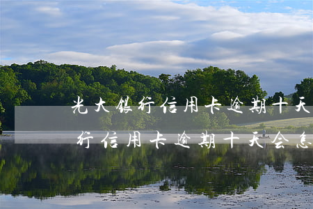 光大银行信用卡逾期十天会怎么样-光大银行信用卡逾期十天会怎么样吗