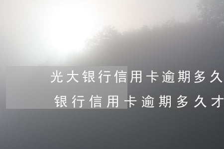 光大银行信用卡逾期多久才会被起诉-光大银行信用卡逾期多久才会被起诉呢