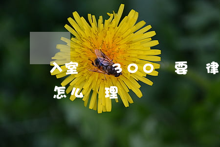 入室盜竊300還要請律師嗎(入室盜竊三千怎么處理)