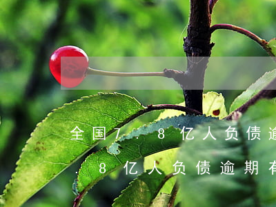 全国7.8亿人负债逾期有多少人-全国7.8亿人负债逾期有多少人被起诉