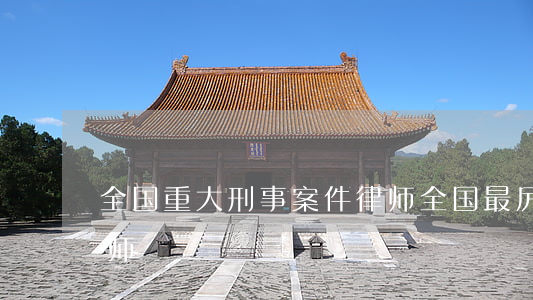 全国重大刑事案件律师(全国最厉害的刑事律师)