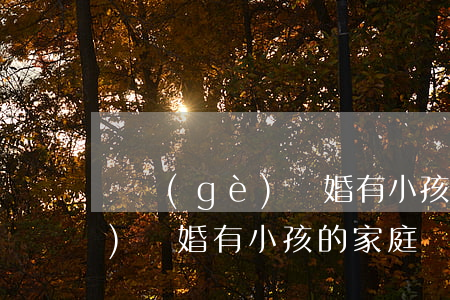 兩個(gè)離婚有小孩的家庭(兩個(gè)離婚有小孩的家庭)