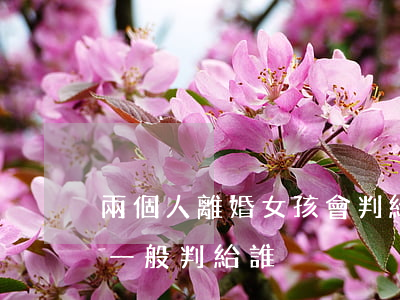 兩個人離婚女孩會判給誰(離婚一男孩一女孩一般判給誰)