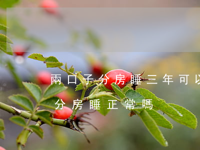 兩口子分房睡三年可以離婚嗎(結婚兩年夫妻分房睡正常嗎)