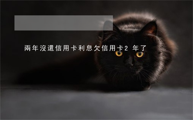 兩年沒還信用卡利息(欠信用卡2年了)