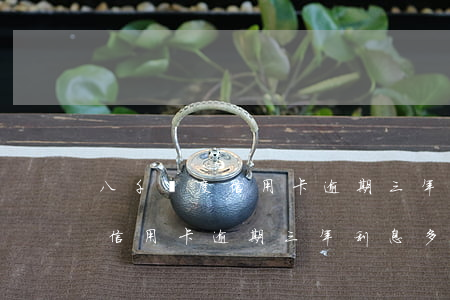 八千額度信用卡逾期三年利息多少(八千額度信用卡逾期三年利息多少)