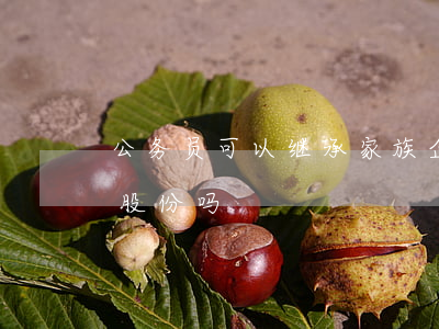 公务员可以继承家族企业吗(公务员可以继承股份吗)