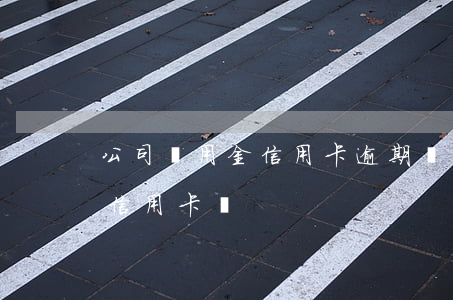 公司備用金信用卡逾期(備用金逾期影響辦理信用卡嗎)
