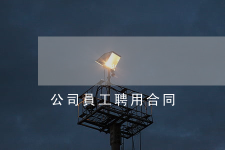 公司員工聘用合同