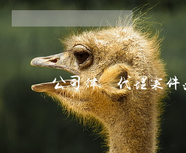 公司律師代理案件范圍(律師一般代理)