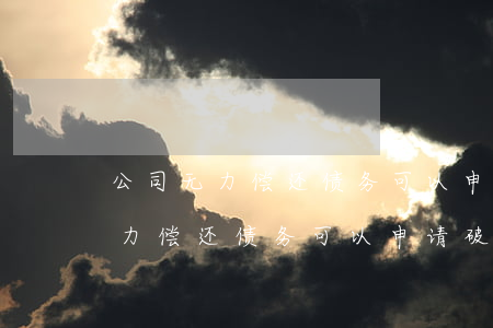 公司无力偿还债务可以申请破产吗-公司无力偿还债务可以申请破产吗知乎