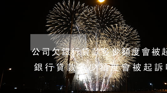 公司欠銀行貸款多少額度會被起訴-公司欠銀行貸款多少額度會被起訴呢