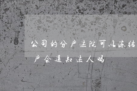 公司的分户法院可以冻结吗(法院冻结企业账户会通知法人吗)