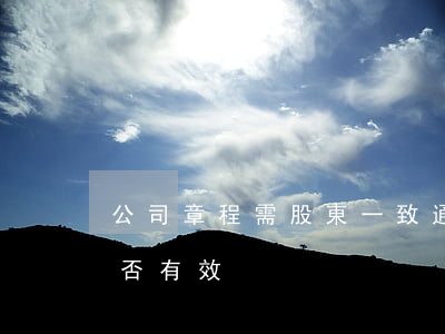 公司章程需股東一致通過,規(guī)定是否有效