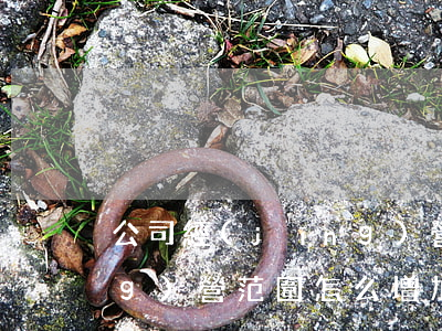 公司經(jīng)營范圍(公司經(jīng)營范圍怎么增加)