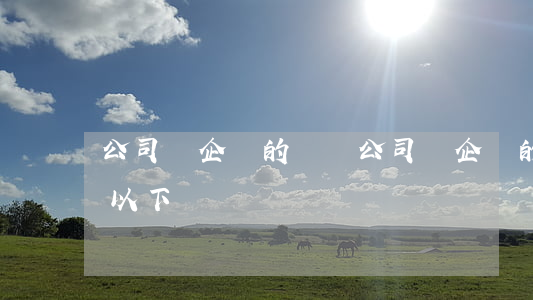 公司與企業的區別(公司與企業的區別主要有以下)
