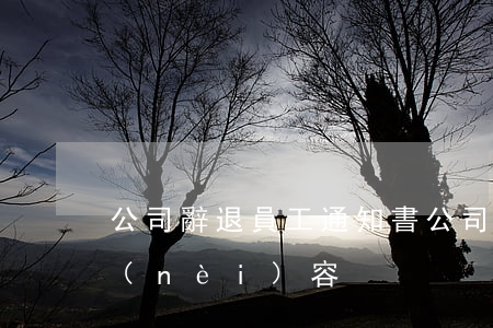 公司辭退員工通知書(公司辭退員工通知書內(nèi)容)