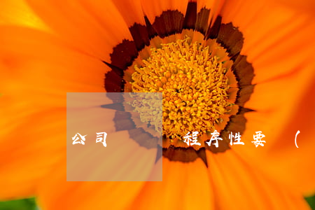 公司類訴訟程序性要點(diǎn)