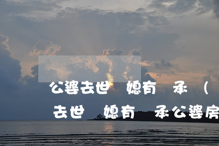 公婆去世兒媳有繼承權(quán)嗎(兒子去世兒媳有繼承公婆房子的權(quán)利嗎?)
