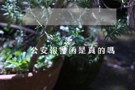 公安報警函是真的嗎