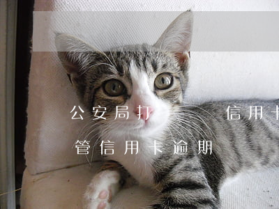 公安局打電話說信用卡逾期立案（刑偵大隊都管信用卡逾期嗎）