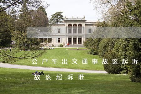 公户车出交通事故该起诉谁(公户车出交通事故该起诉谁)