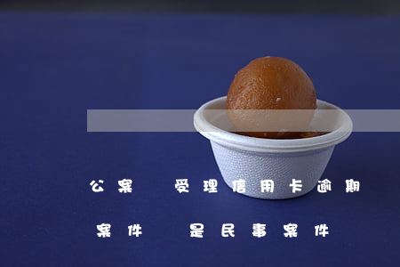 公案會受理信用卡逾期嗎(信用卡逾期是刑事案件還是民事案件)
