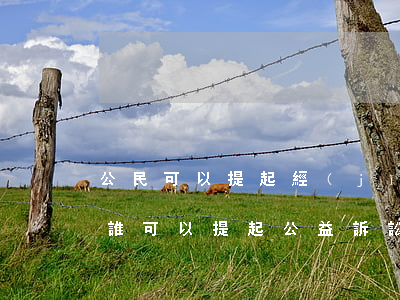 公民可以提起經(jīng)濟公益訴訟嗎(誰可以提起公益訴訟)