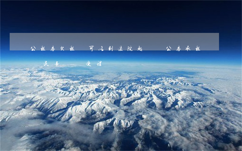公租房欠租賃可以到法院起訴嗎(公房承租糾紛民事訴訟受理嗎)