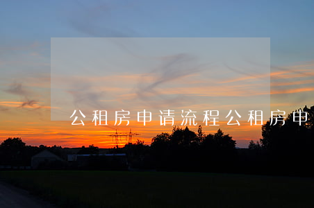 公租房申请流程(公租房申请流程)