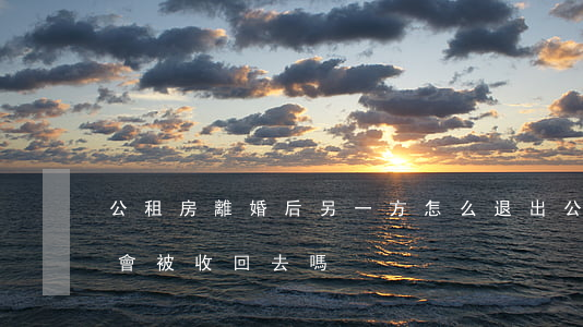 公租房離婚后另一方怎么退出(公租房離婚了會被收回去嗎)