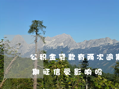 公积金贷款有两次逾期(公积金贷款有两次逾期征信受影响吗)